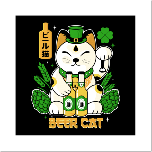 beer cat Posters and Art